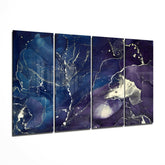 Marble 4 Pieces Mega Glass Wall Art (59"x36") | Insigne Art Design.